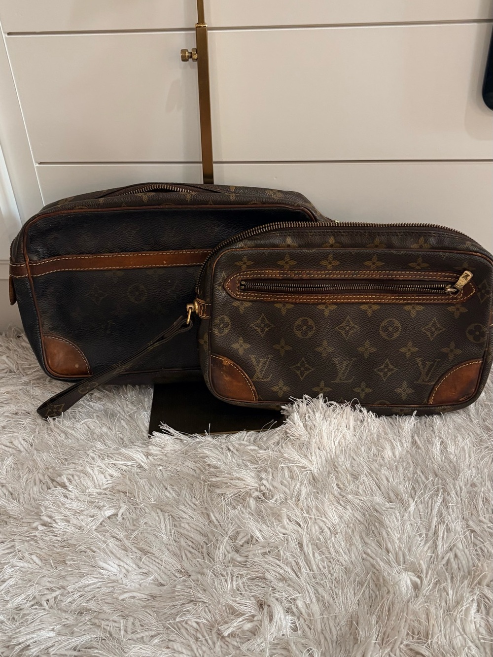 Louis Vuitton Monogram Canvas Toiletry Pouch in Brown and Tan